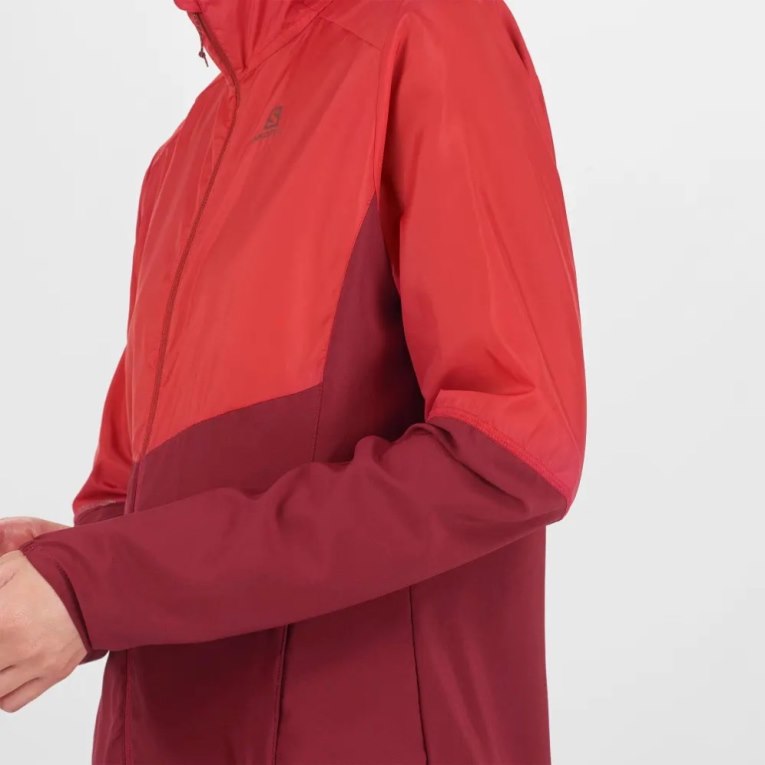 Red Salomon Agile Wind Women's Shell Jackets | IE CW5679